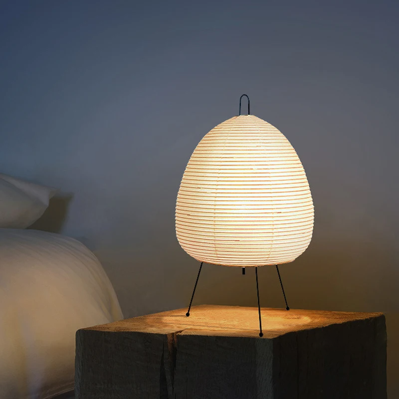LumiNest™ Wabi-Sabi tafellamp met rijstpapieren kap – productafbeelding 1