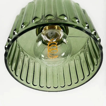 ZenGlow™ Japandi glazen hanglamp met messing details – productafbeelding 3