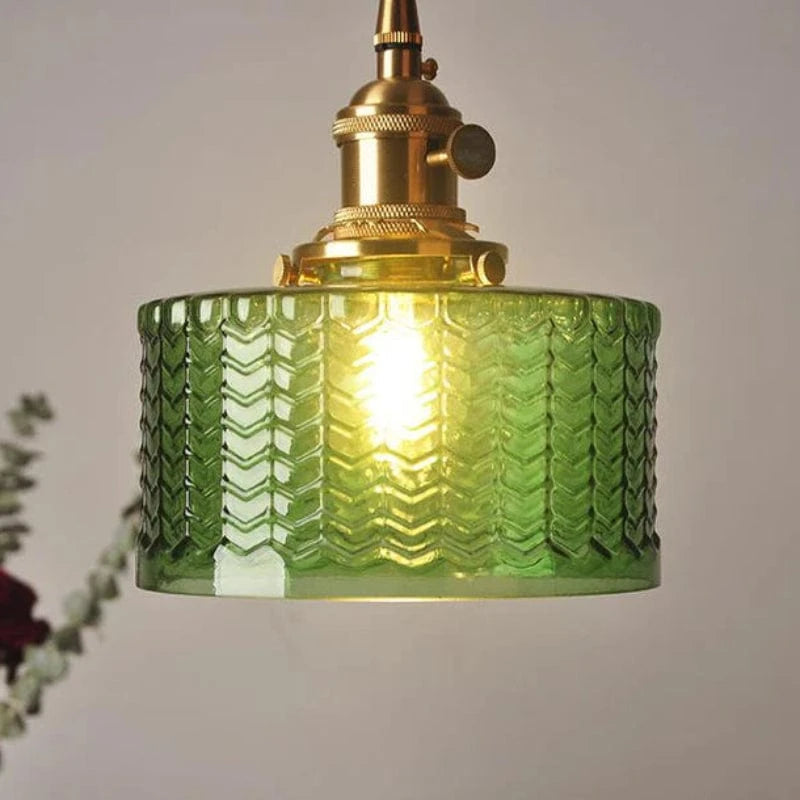 ZenGlow™ Japandi glazen hanglamp met messing details – productafbeelding 5