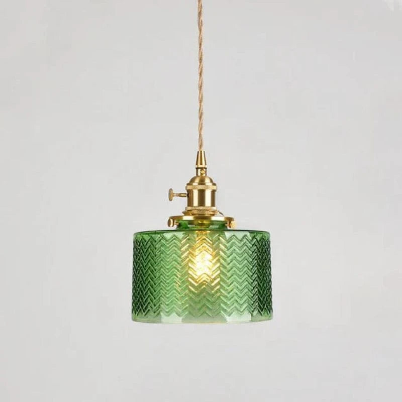 ZenGlow™ Japandi glazen hanglamp met messing details – productafbeelding 8