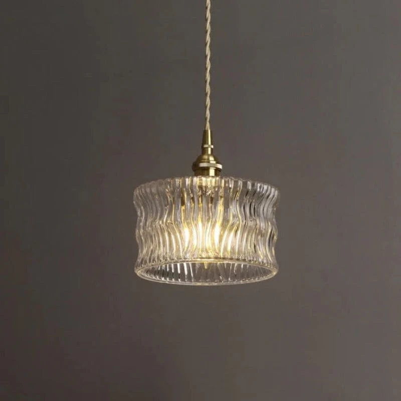 ZenGlow™ Japandi glazen hanglamp met messing details – productafbeelding 10