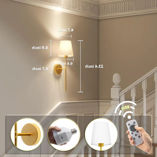 LuxeGlow™ draadloze oplaadbare wandlamp – productafbeelding 7