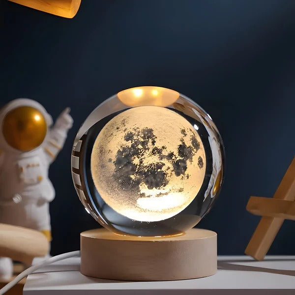 SphereGlow™ 3D-gegraveerde LED-bollamp met touchbediening – productafbeelding 3