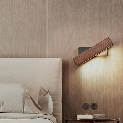BrightGlow™ verstelbare houten LED wandlamp – afbeelding 3
