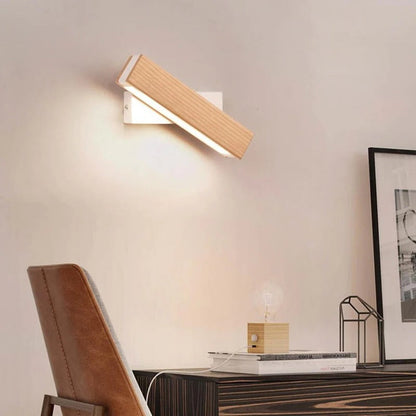 BrightGlow™ verstelbare houten LED wandlamp – afbeelding 2