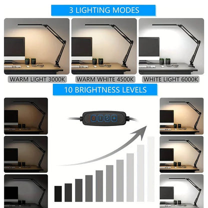 BrightBeam™ verstelbare LED bureaulamp met klem – afbeelding 6