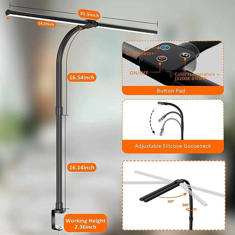 BrightLight™ dubbele LED bureaulamp – afbeelding 4