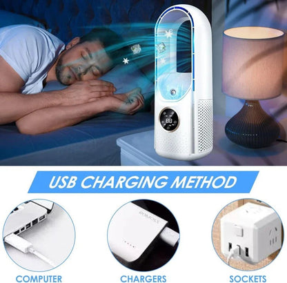 Stille draagbare aircooler zonder bladen met USB
