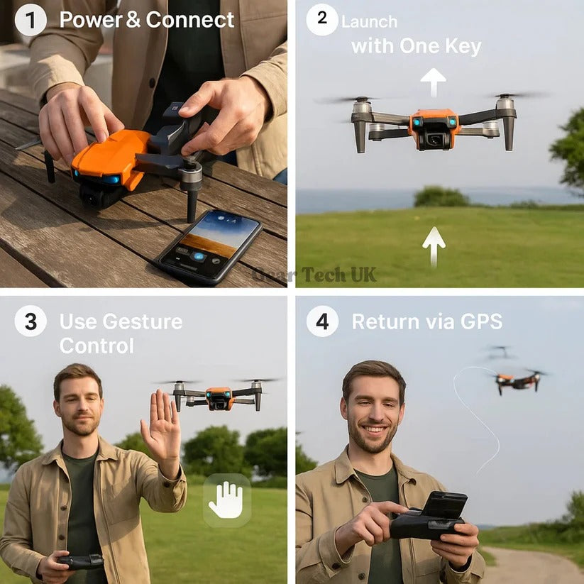 SkyVision™ 8K HD drone met dubbele camera en GPS – productafbeelding 6